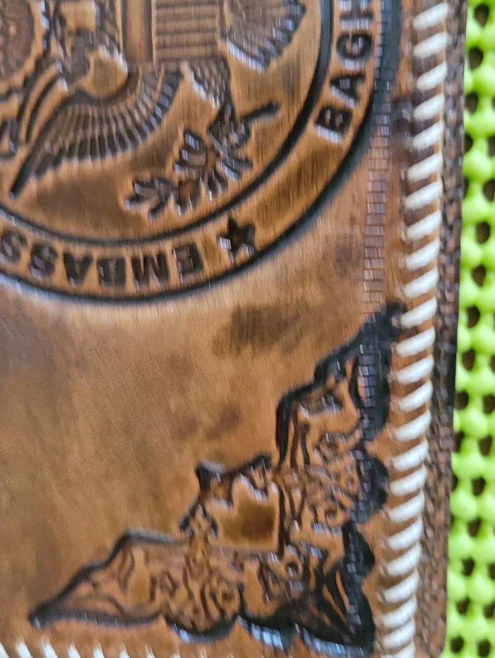 From USA soldier at Embassy in Iraq/Baghdad. brown leather